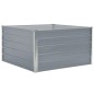 vidaXL Letto di Coltura Rialzato 100x100x45 cm Acciaio Zincato Grigio vidaXL Letto di Coltura Rialzato 100x100x45 cm Acciaio Zincato Grigio