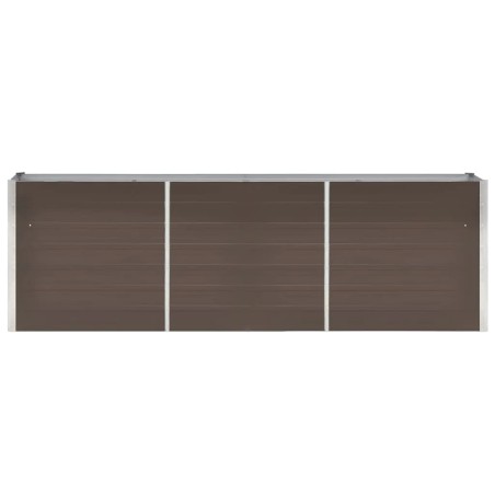 vidaXL Letto Rialzato in Acciaio Zincato 240x40x77 cm Marrone
