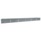 vidaXL Letto Rialzato Giardino in Acciaio Zincato 600x80x45 cm Grigio vidaXL Letto Rialzato Giardino in Acciaio Zincato 600x80x45 cm Grigio