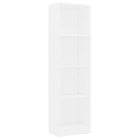 vidaXL Libreria a 4 Ripiani Bianca 40x24x142 cm in Legno Multistrato