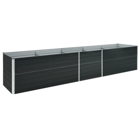 vidaXL Letto Rialzato in Acciaio Zincato 400x80x77 cm Antracite