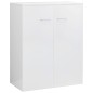 vidaXL Credenza Bianco Lucido 60x30x75 cm in Truciolato vidaXL Credenza Bianco Lucido 60x30x75 cm in Truciolato
