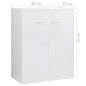 vidaXL Credenza Bianco Lucido 60x30x75 cm in Truciolato vidaXL Credenza Bianco Lucido 60x30x75 cm in Truciolato
