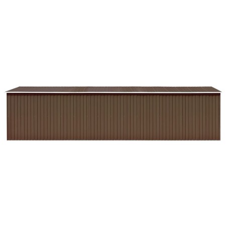 vidaXL Capanno da Giardino Marrone 257x779x181cm in Acciaio Zincato