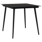 vidaXL Set da Pranzo da Esterni 5 pz in Corda di Cotone e Acciaio Nero vidaXL Set da Pranzo da Esterni 5 pz in Corda di Cotone e Acciaio Nero