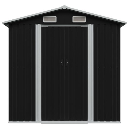 vidaXL Capanno Attrezzi da Giardino Antracite Acciaio 204x132x186 cm
