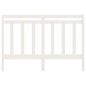 Testiera per Letto Bianca 126x4x100cm in Legno Massello di Pino Testiera per Letto Bianca 126x4x100cm in Legno Massello di Pino