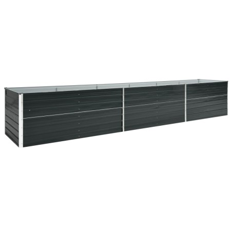 vidaXL Letto Rialzato in Acciaio Zincato 480x80x77 cm Antracite