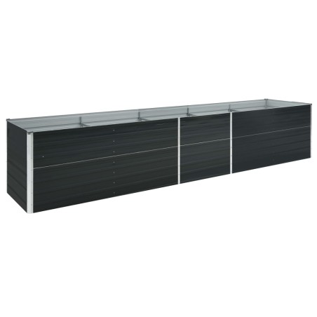 vidaXL Letto Rialzato in Acciaio Zincato 400x80x45 cm Antracite