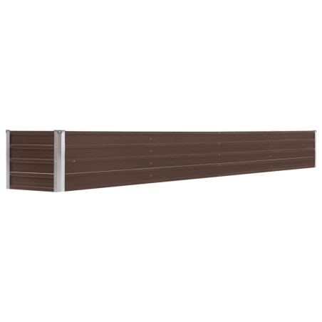 vidaXL Letto Rialzato in Acciaio Zincato 320x40x45 cm Marrone