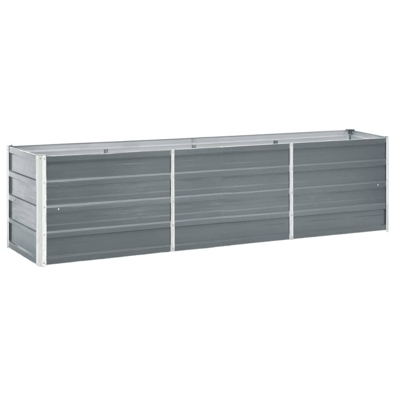 vidaXL Letto Rialzato in Acciaio Zincato 240x40x45 cm Grigio vidaXL Letto Rialzato in Acciaio Zincato 240x40x45 cm Grigio