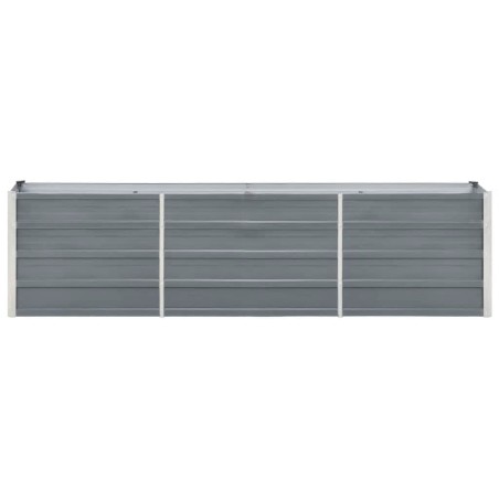 vidaXL Letto Rialzato in Acciaio Zincato 240x40x45 cm Grigio