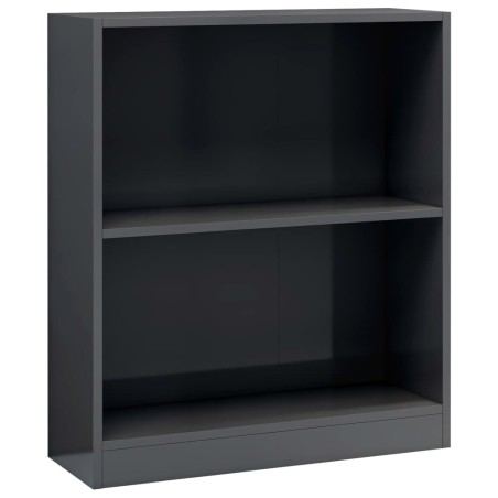 vidaXL Libreria Grigio Lucido 60x24x74,5 cm in Legno Multistrato