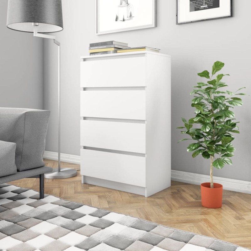 vidaXL Credenza Bianca 60x35x98,5 cm in Legno Multistrato vidaXL Credenza Bianca 60x35x98,5 cm in Legno Multistrato
