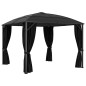 vidaXL Gazebo con Tende 300x300x265 cm Antracite vidaXL Gazebo con Tende 300x300x265 cm Antracite