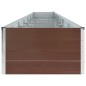 vidaXL Letto Rialzato Giardino in Acciaio Zincato 600x80x45 cm Marrone
