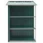 vidaXL Capanno da Giardino con Scaffali Verde 205x130x183 cm in Ferro vidaXL Capanno da Giardino con Scaffali Verde 205x130x183 cm in Ferro