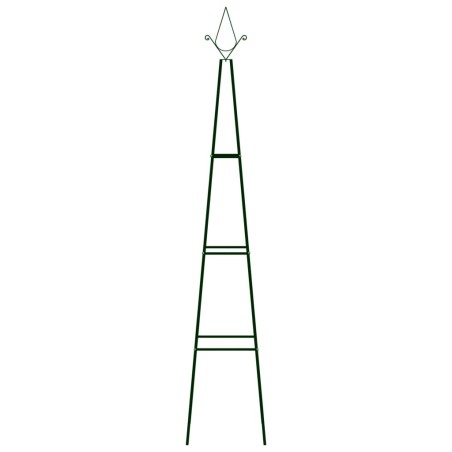 vidaXL Supporti per Piante 2 pz Verde Scuro 35x35x195 cm in Ferro 