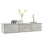 vidaXL Scaffale Cassetti a Muro Grigio Cemento 88x26x18,5cm Truciolato vidaXL Scaffale Cassetti a Muro Grigio Cemento 88x26x18,5cm Truciolato