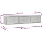 vidaXL Scaffale Cassetti a Muro Grigio Cemento 88x26x18,5cm Truciolato vidaXL Scaffale Cassetti a Muro Grigio Cemento 88x26x18,5cm Truciolato