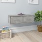 vidaXL Scaffale Cassetti a Muro Grigio Cemento 60x26x18,5cm Truciolato