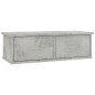 vidaXL Scaffale Cassetti a Muro Grigio Cemento 60x26x18,5cm Truciolato