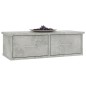 vidaXL Scaffale Cassetti a Muro Grigio Cemento 60x26x18,5cm Truciolato