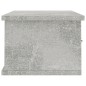 vidaXL Scaffale Cassetti a Muro Grigio Cemento 60x26x18,5cm Truciolato