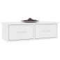 vidaXL Scaffale con Cassetti a Parete Bianco 60x26x18,5 cm Multistrato vidaXL Scaffale con Cassetti a Parete Bianco 60x26x18,5 cm Multistrato