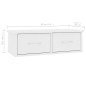 vidaXL Scaffale con Cassetti a Parete Bianco 60x26x18,5 cm Multistrato vidaXL Scaffale con Cassetti a Parete Bianco 60x26x18,5 cm Multistrato