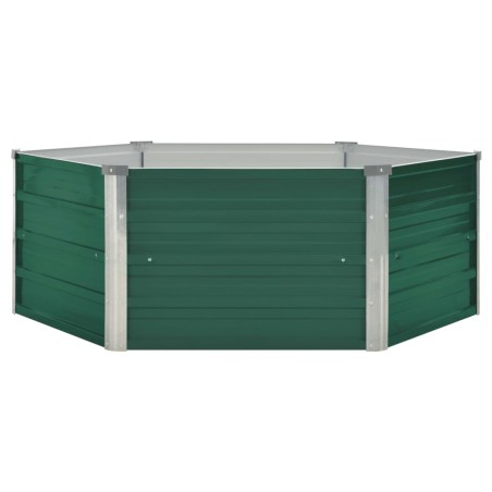 vidaXL Letto di Coltura Rialzato 129x129x46 cm Acciaio Zincato Verde