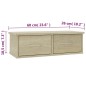 vidaXL Scaffale Cassetti a Muro Rovere Sonoma 60x26x18,5 cm Truciolato vidaXL Scaffale Cassetti a Muro Rovere Sonoma 60x26x18,5 cm Truciolato