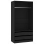 vidaXL Armadio Nero 100x50x200 cm in Truciolato vidaXL Armadio Nero 100x50x200 cm in Truciolato