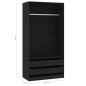vidaXL Armadio Nero 100x50x200 cm in Truciolato vidaXL Armadio Nero 100x50x200 cm in Truciolato