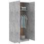 vidaXL Armadio Grigio Cemento 80x52x180 cm in Truciolato vidaXL Armadio Grigio Cemento 80x52x180 cm in Truciolato