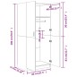 vidaXL Armadio Grigio Cemento 80x52x180 cm in Truciolato vidaXL Armadio Grigio Cemento 80x52x180 cm in Truciolato