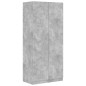 vidaXL Armadio Grigio Cemento 90x52x200 cm in Truciolato vidaXL Armadio Grigio Cemento 90x52x200 cm in Truciolato