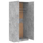 vidaXL Armadio Grigio Cemento 90x52x200 cm in Truciolato vidaXL Armadio Grigio Cemento 90x52x200 cm in Truciolato
