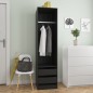 vidaXL Armadio con Cassetti Nero 50x50x200 cm in Truciolato vidaXL Armadio con Cassetti Nero 50x50x200 cm in Truciolato