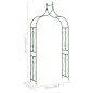 vidaXL Arco da Giardino Verde Scuro 120x38x258 cm in Ferro vidaXL Arco da Giardino Verde Scuro 120x38x258 cm in Ferro