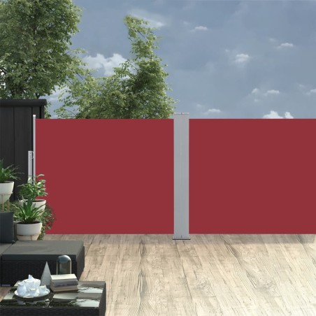 vidaXL Tenda da Sole Laterale Retrattile Rossa 140x1000 cm 