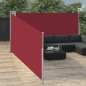vidaXL Tenda da Sole Laterale Retrattile Rossa 140x1000 cm vidaXL Tenda da Sole Laterale Retrattile Rossa 140x1000 cm