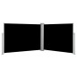 vidaXL Tenda da Sole Laterale Retrattile Nera 100x1000 cm vidaXL Tenda da Sole Laterale Retrattile Nera 100x1000 cm