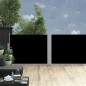 vidaXL Tenda da Sole Laterale Retrattile Nera 100x1000 cm vidaXL Tenda da Sole Laterale Retrattile Nera 100x1000 cm