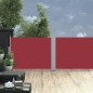 vidaXL Tenda da Sole Laterale Retrattile Rossa 100x1000 cm vidaXL Tenda da Sole Laterale Retrattile Rossa 100x1000 cm