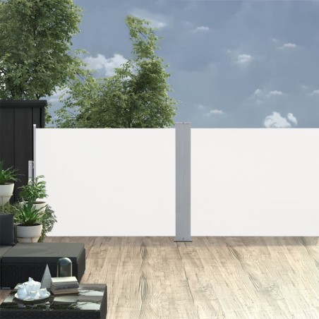 vidaXL Tenda da Sole Laterale Retrattile Crema 120x1000 cm 