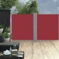 vidaXL Tenda da Sole Laterale Retrattile Rossa 140x600 cm vidaXL Tenda da Sole Laterale Retrattile Rossa 140x600 cm