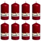 Bolsius Candele Moccoli 8 pz 150x78 mm Rosso Vino Bolsius Candele Moccoli 8 pz 150x78 mm Rosso Vino