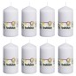 Bolsius Candele Moccoli 8 pz 130x68 mm Bianche Bolsius Candele Moccoli 8 pz 130x68 mm Bianche