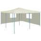 vidaXL Gazebo Pieghevole con 2 Pareti 5x5 m Crema vidaXL Gazebo Pieghevole con 2 Pareti 5x5 m Crema